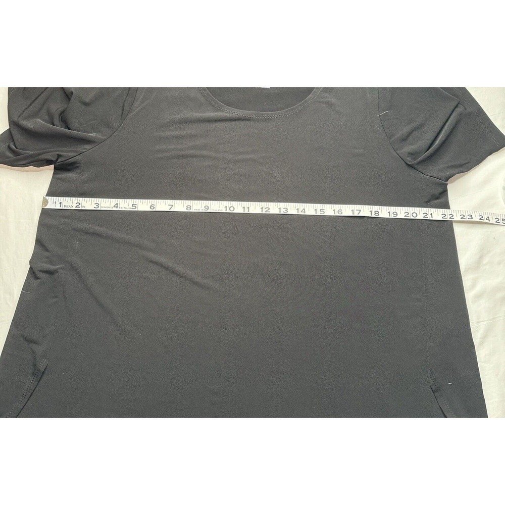 Susan Graver L Modern Essentials Black Top Rounded Split Hem A352184 Preowned​​ - Picture 6 of 11
